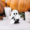 Ghost Halloween Wooden Sign – Cute Black Cat Décor for Tiered Tray & Party Display - Image 3