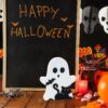 Ghost Halloween Wooden Sign – Cute Black Cat Décor for Tiered Tray & Party Display - Image 4