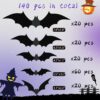 140pcs 3D Black Halloween Bat Stickers – Realistic PVC Wall Décor for Indoor & Party Decorations - Image 4