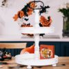 Thanksgiving Gnome Box Sign – 5"x5" Pumpkin & Sunflower Fall Decor - Image 2