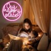 “Our Happy Place” Neon Sign – LED Wall Décor for Bedroom, Living Room, and Parties - Image 4