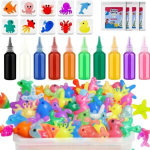 Magic Water Elf Toy Kit with 10 Colors & Sea Creature Molds – DIY Water Gel Craft for Kids