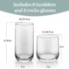 Ascent 16-Piece Tumbler & Rocks Glass Set - Image 6