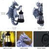 Dragon Tree Hugger with Solar Lantern – 9.3" Resin Garden Statue for Outdoor Décor - Image 5