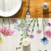 Daisy Eucalyptus Lavender Table Runner – 13x72" Spring Summer Floral Decor for Kitchen & Dining - Image 2