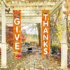 Give Thanks Porch Banner – 72"x12" Fall Pumpkin & Leaf Decor - Image 5