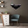 Bat Wall Shelf – Black Floating Shelves with 3 Hooks for Goth, Halloween, or Bedroom Décor - Image 2