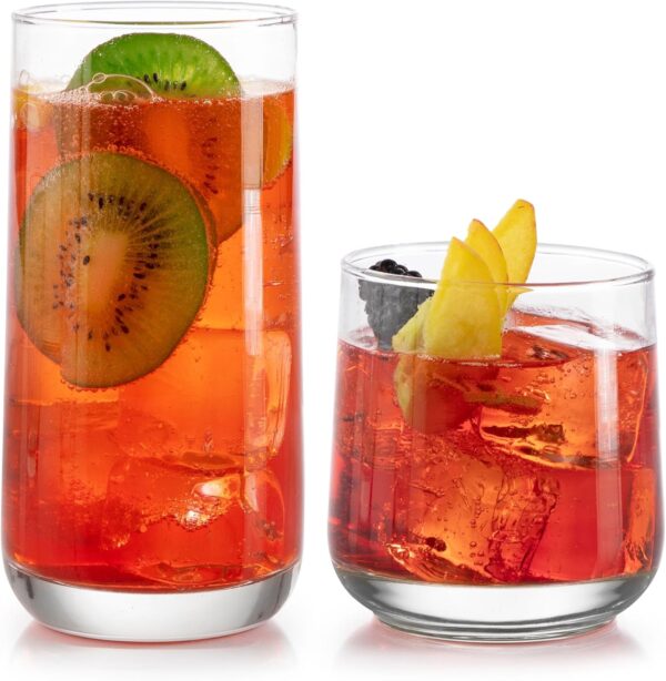 Ascent 16-Piece Tumbler & Rocks Glass Set