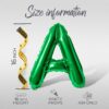 Give Thanks Foil Letter Balloons – 16" Green Alphabet Banner - Image 3