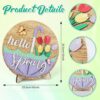 Hello Spring Wooden Table Sign – Rustic 3-Layer Round Decor (10") - Image 3