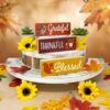 Grateful Thankful Blessed Wood Block Signs – 3-Piece Fall Decor Set - Image 3