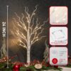 4-Pack 2FT Lighted Birch Trees – Warm White LEDs, Timer, USB/Battery Powered - Image 4