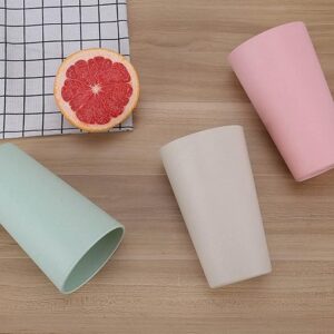 Wheat Straw Unbreakable Cups – 5-Pack 20oz Reusable Tumblers