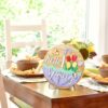 Hello Spring Wooden Table Sign – Rustic 3-Layer Round Decor (10") - Image 7