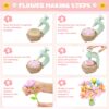 DIY Fabric Flower Bouquet Craft Kit for Kids, Arts & Crafts Toy for Girls Ages 4-8, Educational Preschool Birthday Gift - Image 3