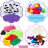 6Pcs Hand Puppet Making Kit, DIY Felt Sock Puppets, Pompoms, Googly Eyes, Role Play Party Supplies for Kids - Image 4
