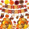 Thanksgiving Party Decor Set – Banner, Swirls, Balloons, Foil Curtain & Pom Poms - Image 7
