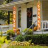 Give Thanks Porch Banner – 72"x12" Fall Pumpkin & Leaf Decor - Image 2