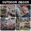 Halloween Spider Webs – 1400 Sqft with 150 Fake Spiders for Indoor/Outdoor Décor - Image 9