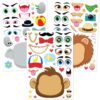 36 PCS Make-a-Face Animal Sticker Sheets for Kids – Mix & Match Safari, Sea & Fantasy Animals - Image 6