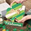 Spring Shamrock Wreath – 12" Welcome Sign for Front Door - Image 3