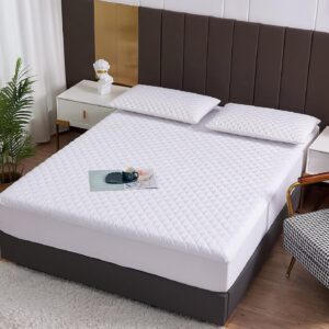 Queen Waterproof Mattress Protector – Quilted Cooling, Breathable, Noiseless, Machine Washable