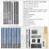 40-Piece Professional Sketch Kit – Pencils, Pastels & Tools - Image 6
