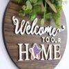 Interchangeable Rustic Welcome Sign – All-Season Door Hanger - Image 4