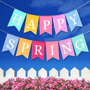Hello Spring Burlap Banner – Felt Easter Garland for Mantle & Party Decor