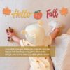 Hello Fall Burlap Banner – Pre-Assembled Orange Thanksgiving Streamer for Mantel & Autumn Decor - Image 2