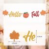 Hello Fall Burlap Banner – Pre-Assembled Orange Thanksgiving Streamer for Mantel & Autumn Decor - Image 4