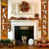 Happy Fall Door Banner – Welcome Porch Sign for Autumn & Thanksgiving Decor - Image 2