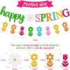 Happy Spring Banner – Glitter Garland & Flower Bouquet for Kids' Party Decor - Image 2