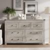 7-Drawer Dresser – Modern Wood Chest with Metal Handles - Image 3