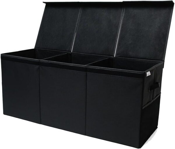 Extra Large Toy Storage Organizer – 37"x16"x14", Lid, Dividers, Collapsible Chest