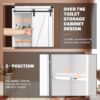 Over-The-Toilet Storage Cabinet with Barn Door & Adjustable Shelves, White - Image 4