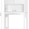 Over-The-Toilet Storage Cabinet with Adjustable Shelves, White - Image 2