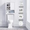 Over-The-Toilet Storage Cabinet with Adjustable Shelves, White - Image 3