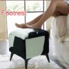 Square Furry Upholstered Storage Footstool with Metal Legs - Image 4