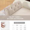 63" Velvet Storage Ottoman Bench with Arms (Beige) - Image 4