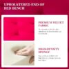 Velvet Storage Ottoman Bench (Fuchsia, Gold Base) - Image 4
