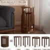 Stackable Wooden Stools Set of 4 (18" Walnut, Space-Saving) - Image 3