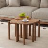 Stackable Wooden Stools Set of 4 (18" Walnut, Space-Saving) - Image 4