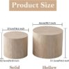 Round Travertine Nesting Coffee Tables, Set of 2 (Modern, Small) - Image 2