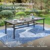 83" Outdoor Patio Dining Table for 8 with Umbrella Hole - Image 3