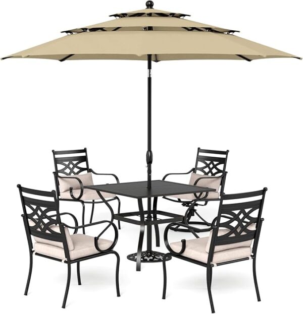 Sophia & William 6-Piece Patio Dining Set with 10ft Umbrella (No Base)