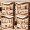 86" Modular Closet System with 4 Rods, Shelves & Drawers, Freestanding Corner Wardrobe, White - Image 3