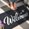 Welcome Mat – 32"x20" Black & White Waterproof All-Season Doormat for Indoor/Outdoor Entryway - Image 3
