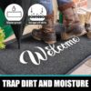 Welcome Mat – 32"x20" Black & White Waterproof All-Season Doormat for Indoor/Outdoor Entryway - Image 4