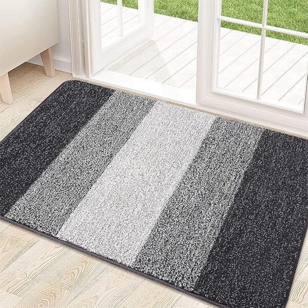 Kitinjoy Indoor/Outdoor Door Mat, 32x20, Non-Slip, Absorbent, Washable, Grey
